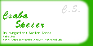 csaba speier business card